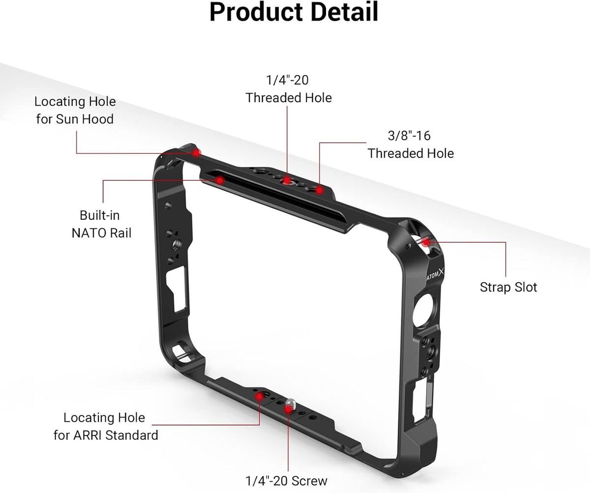 Monitor Cage with Cable Clamp, NATO Rail and Sun Hood N1732