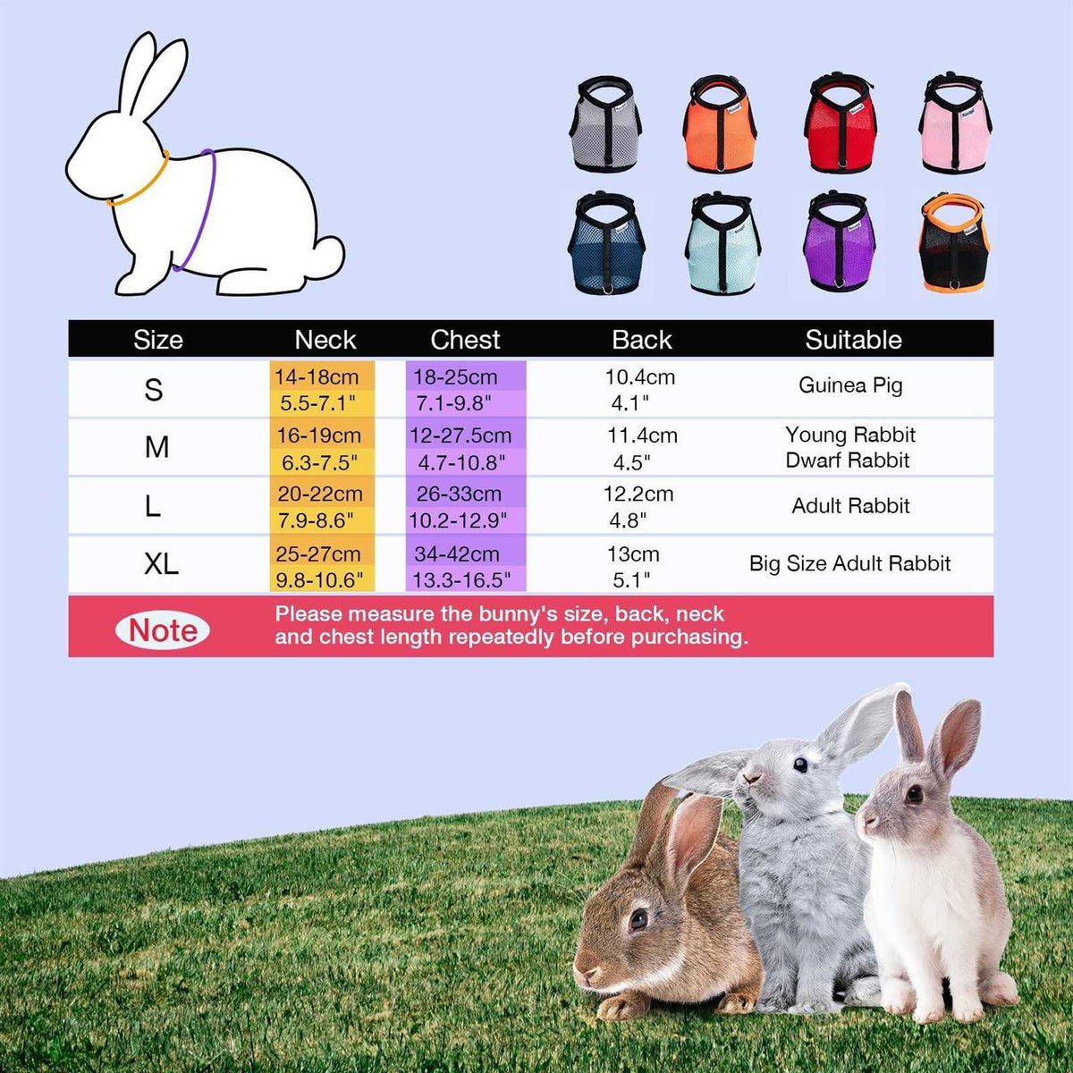 Adjustable Soft Harness with Elastic Leash M409