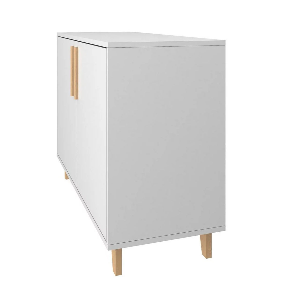 White Double Side Cabinet with 2 Shelves Q245