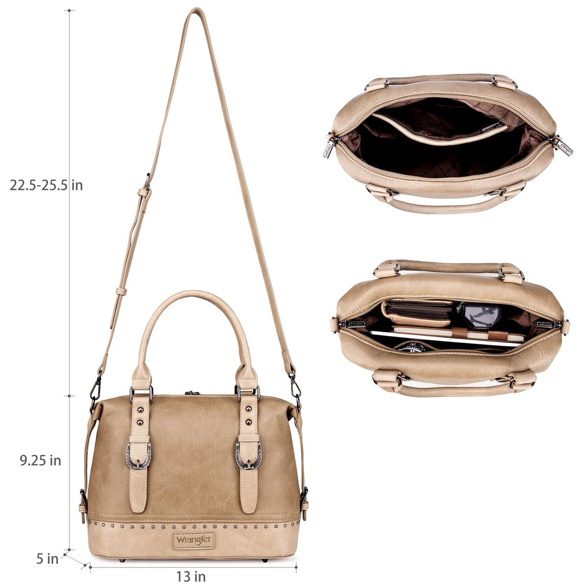Coyote Indian Khaki Doctor Bag Satchel Handbag I9432