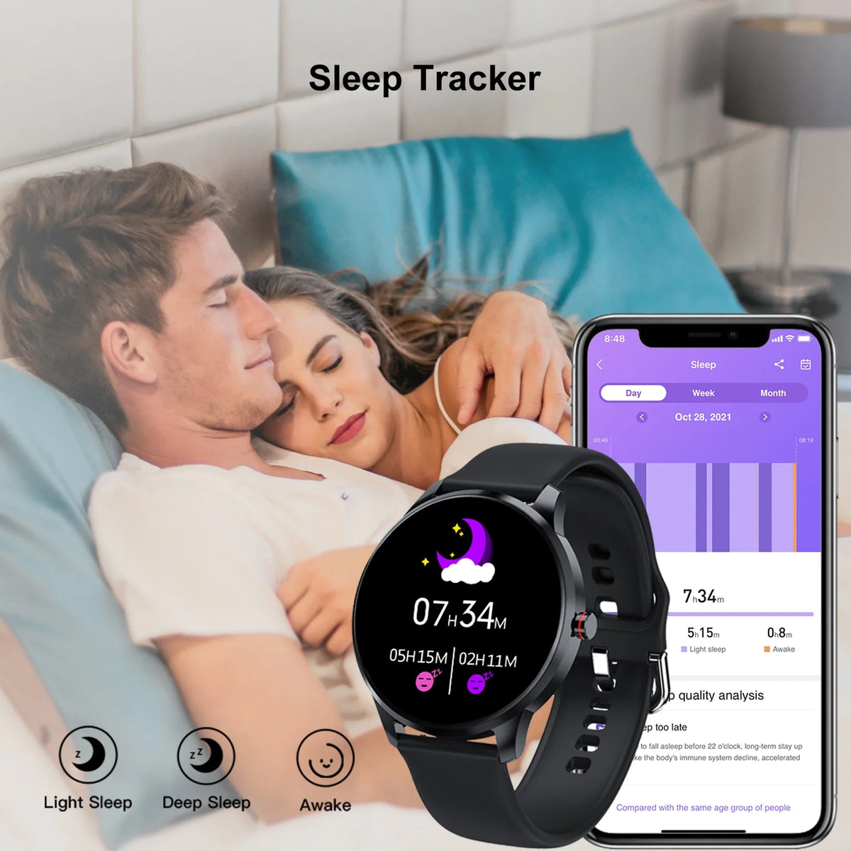 IP68 Waterproof Smart Watch Fitness Tracker B87936