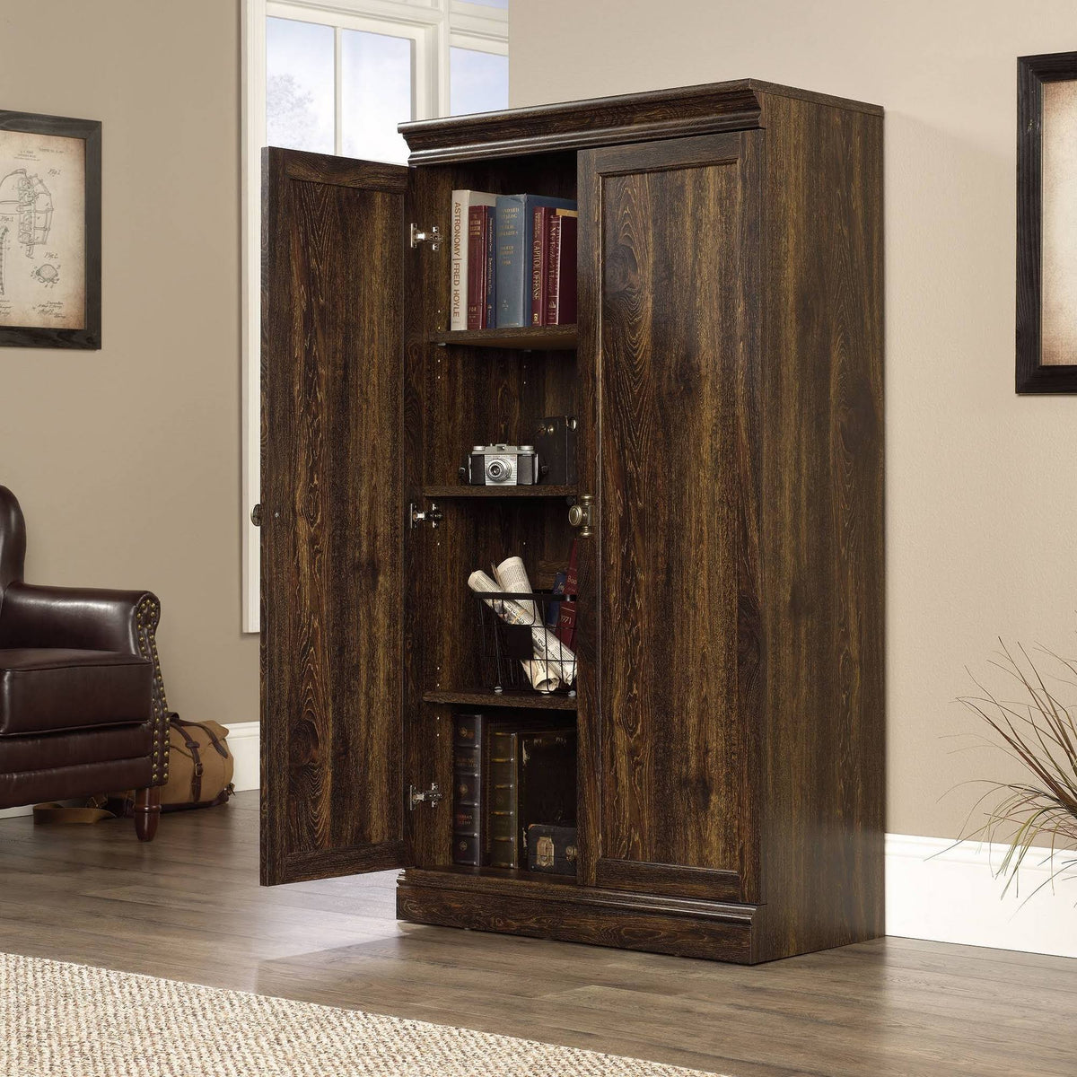 Iron Oak Storage Cabinet C9164