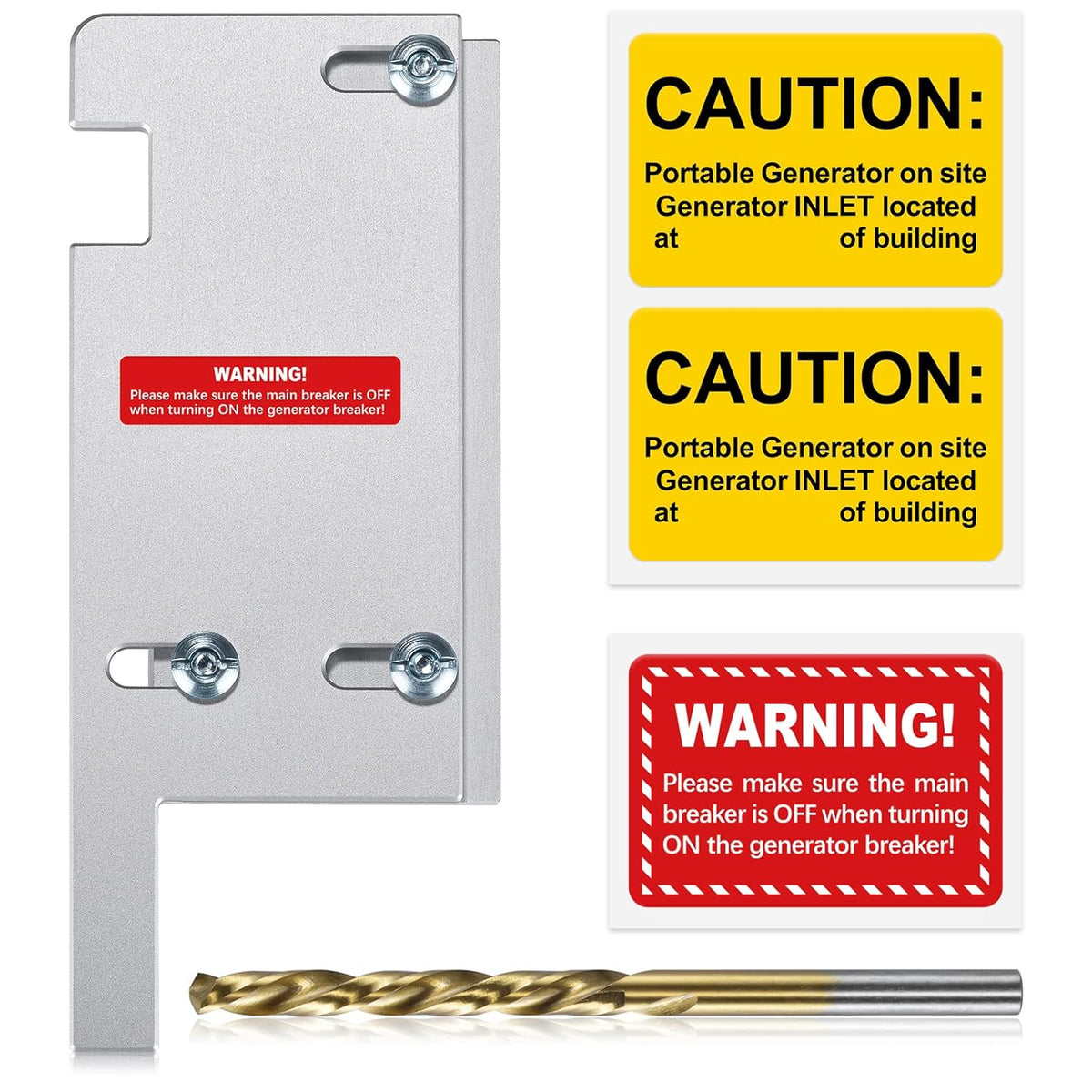 Generator Interlock Kit for Square D Vertical 150 or 200 Amp Main Panels, Anodized, Brushed Nickel, Pack of 2 C191