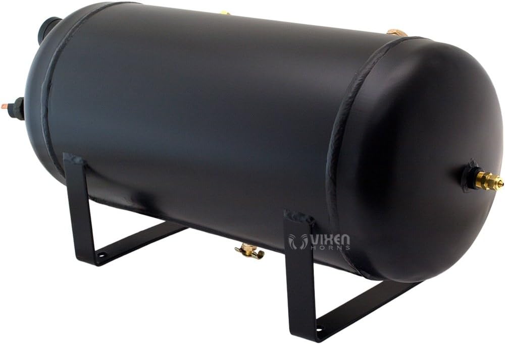 Train Horn Kit with Dual 200psi Air Compressor, 5 Gallon Tank, 8 Trumpets B8236
