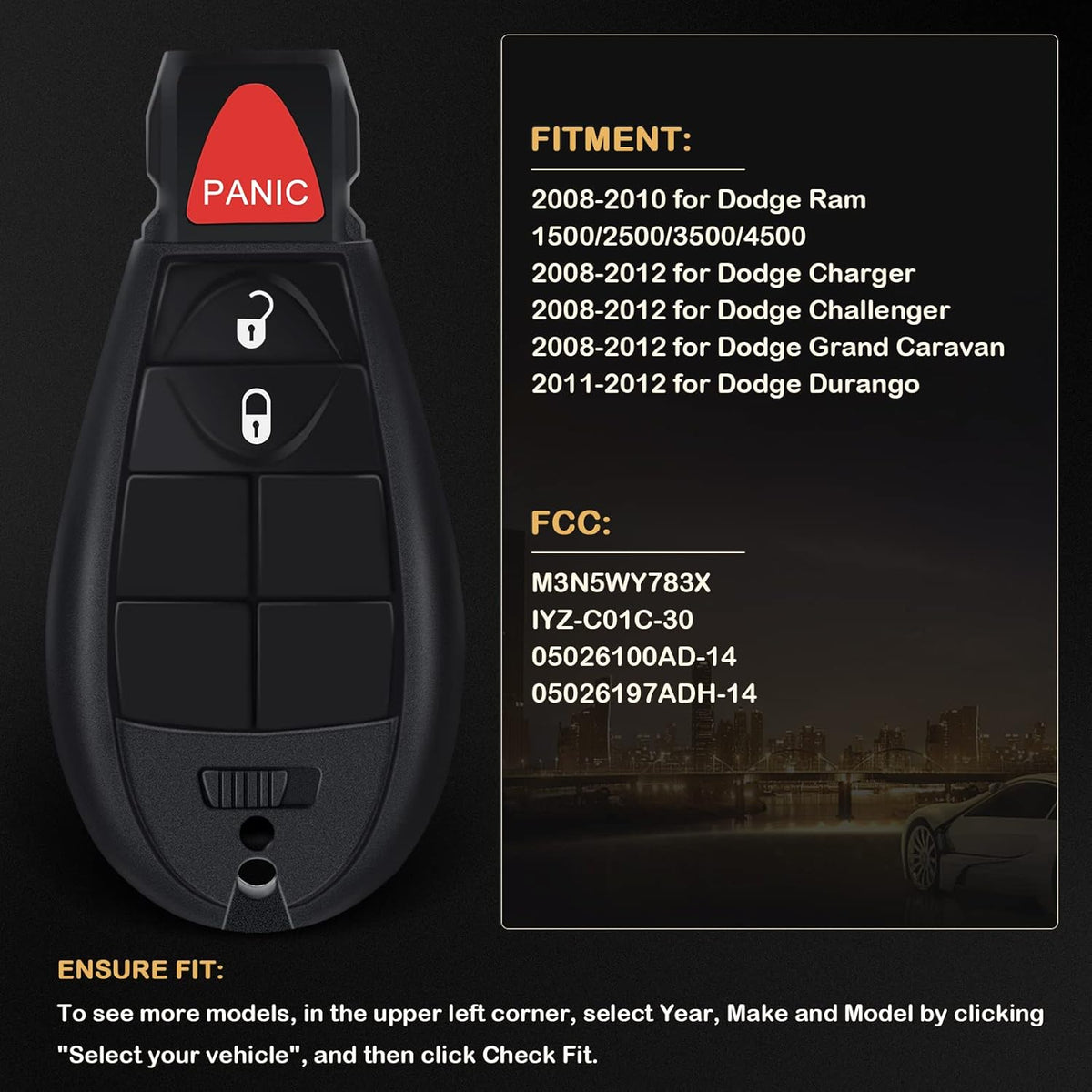 Keyless Entry Remote 433MHZ K39706