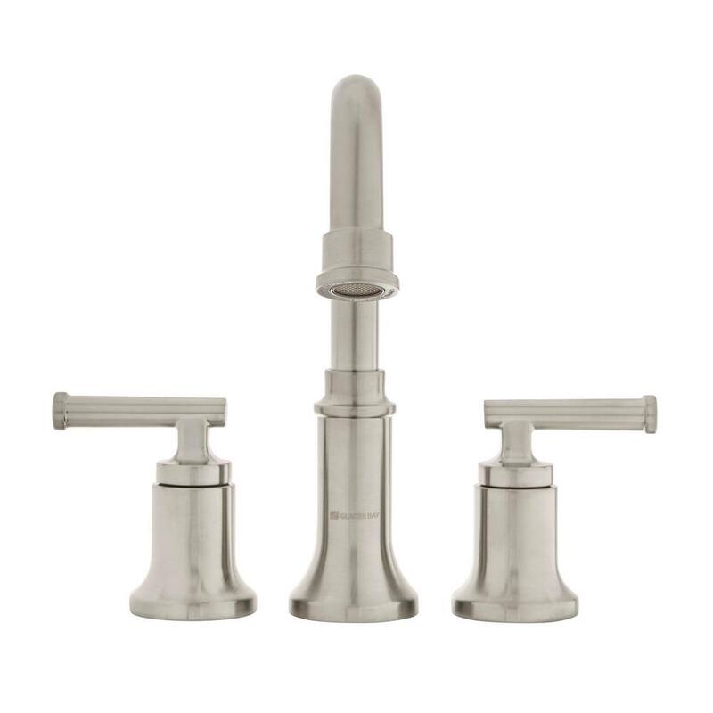 8 in. Widespread Double-Handle High-Arc Bathroom Faucet in Brushed Nickel H86825