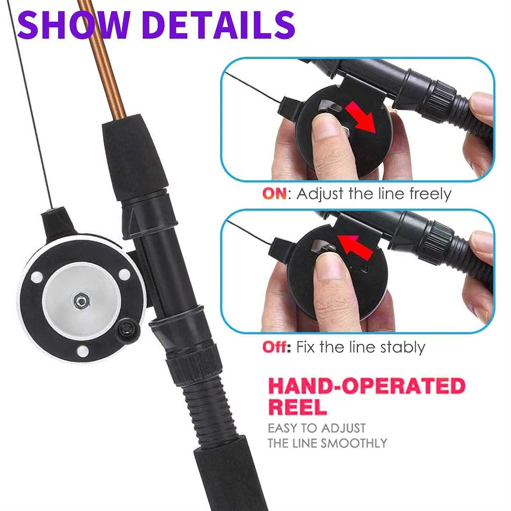 Retractable Cat Teaser Wand Toy with 8 Pcs Refills V98560