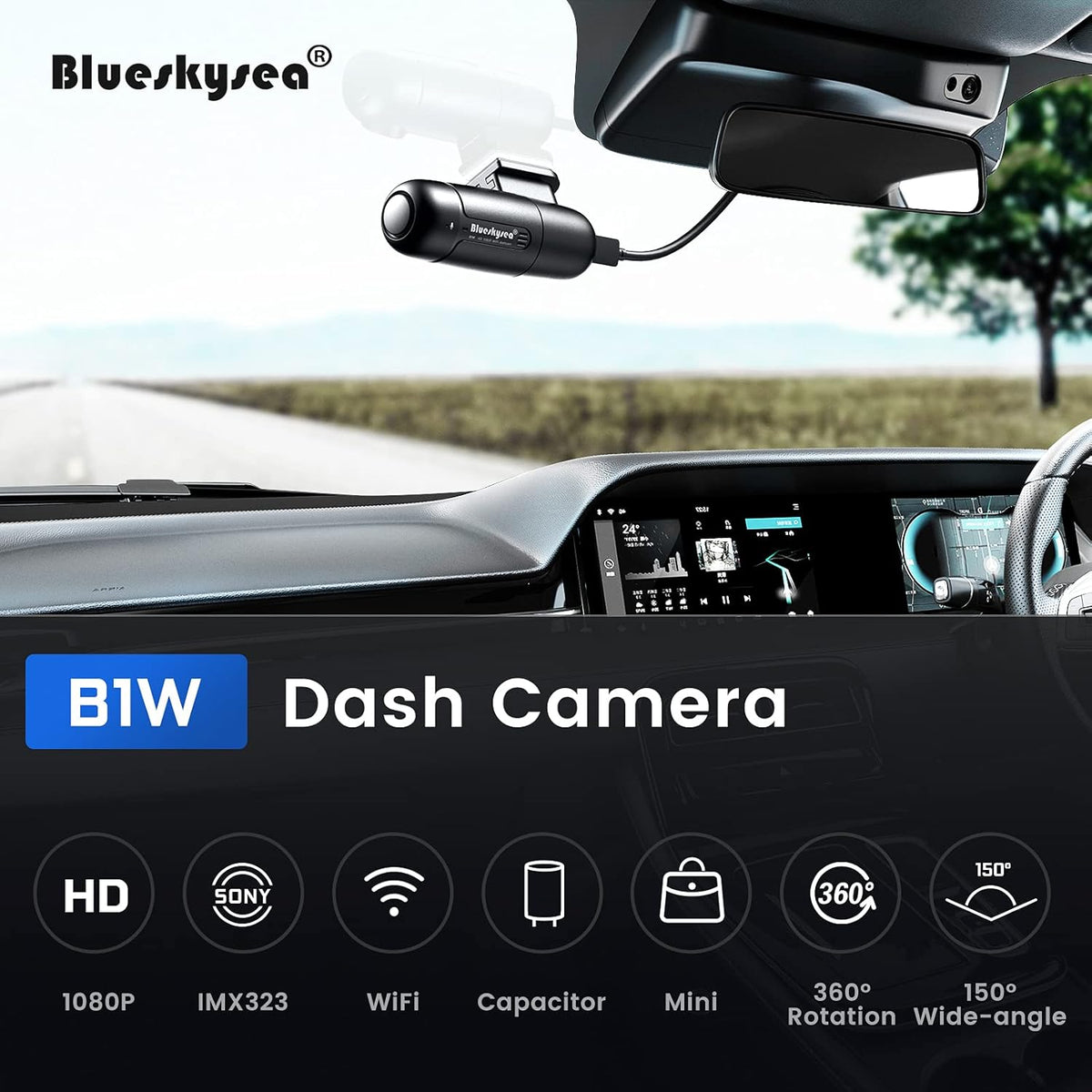 2 Pc Full HD 1080p Dash Cam with Super Capacitor Q9256