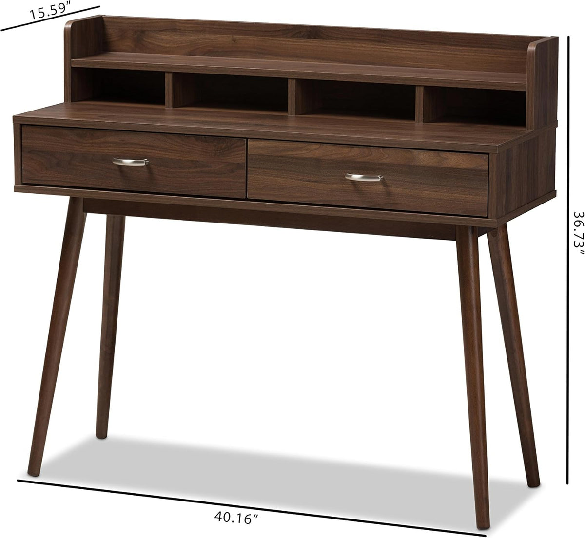 Walnut Brown 2-Drawer Desk X561887