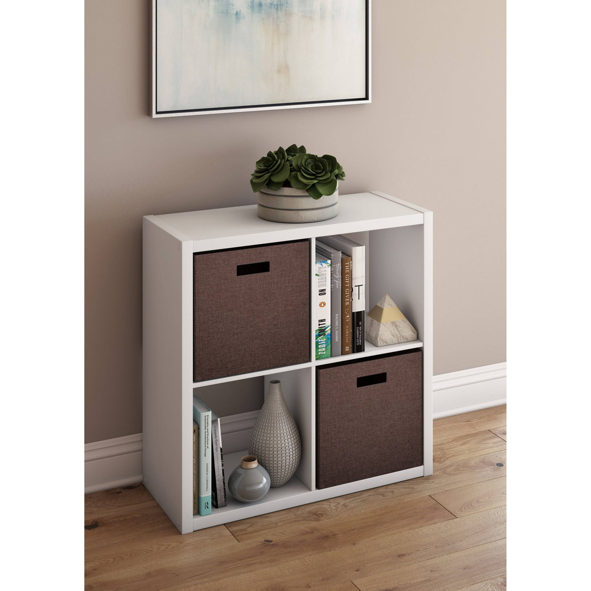 Bleached Brown Cube Bookcase R359018