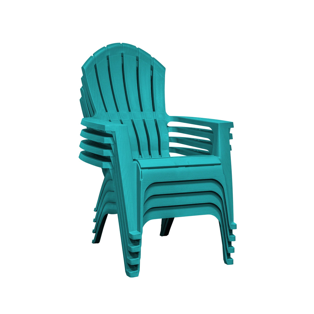 Gray Resin Stackable Adirondack Chair I54470