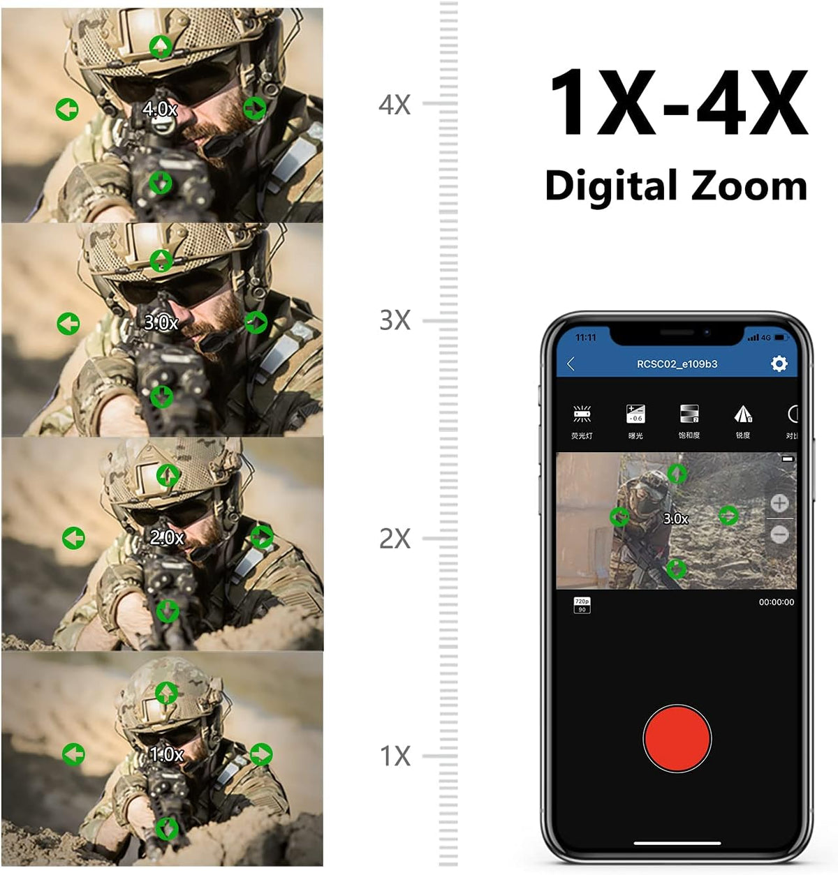 4K Zoom Action Camera Waterproof Mini Video Camera D5040