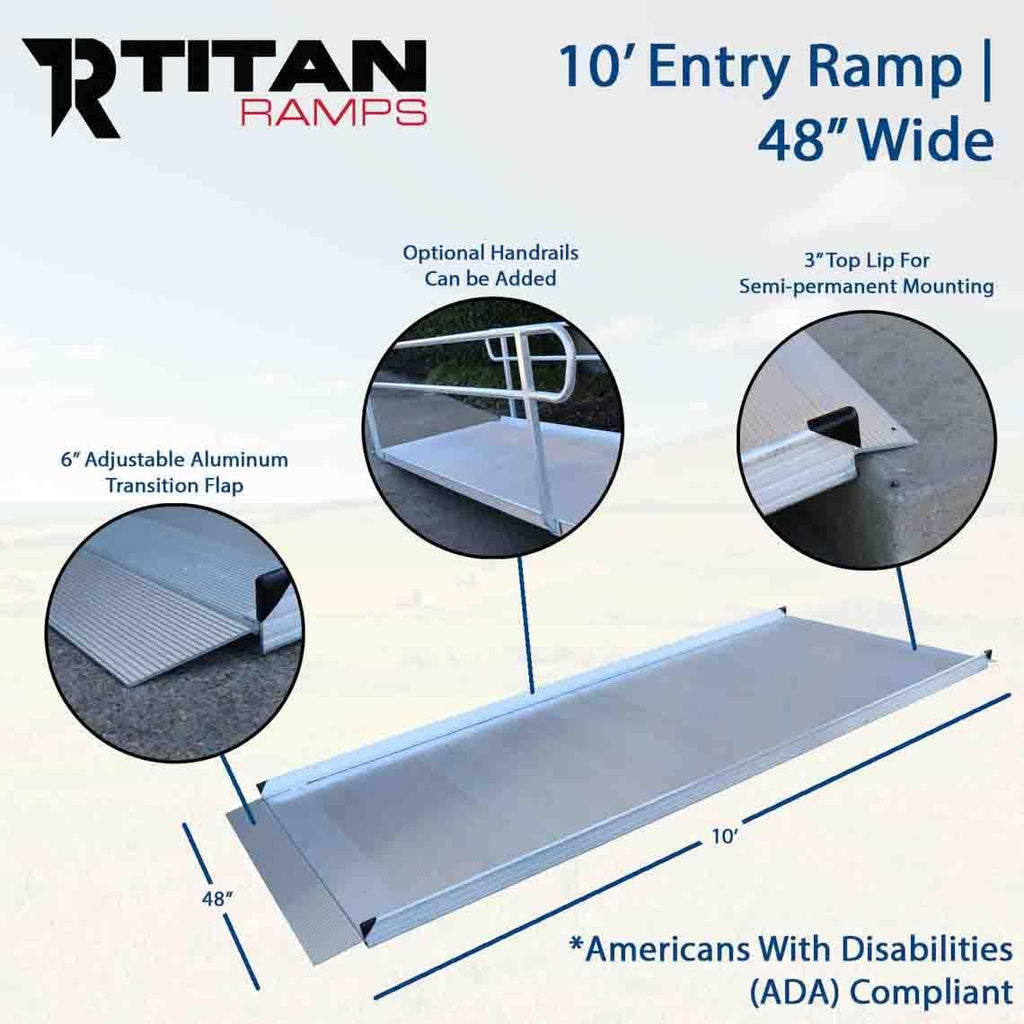 10 Foot Aluminum Wheelchair Entry Ramp G804593
