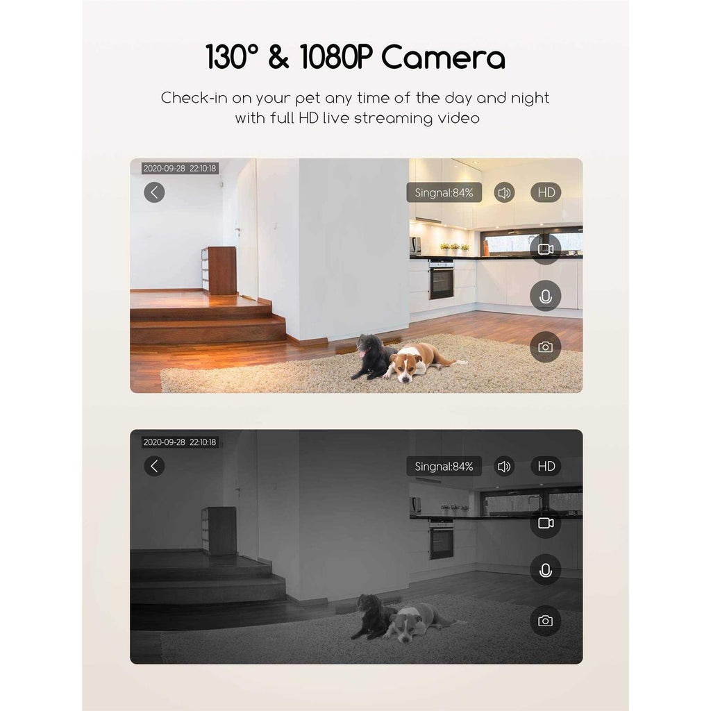 Dog Camera with Treat Dispenser, 2.4G and 5G WiFi Pet Camera P343336