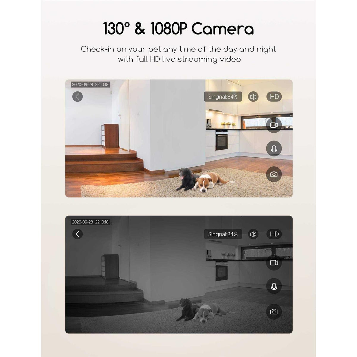 Dog Camera with Treat Dispenser, 2.4G and 5G WiFi Pet Camera P343336