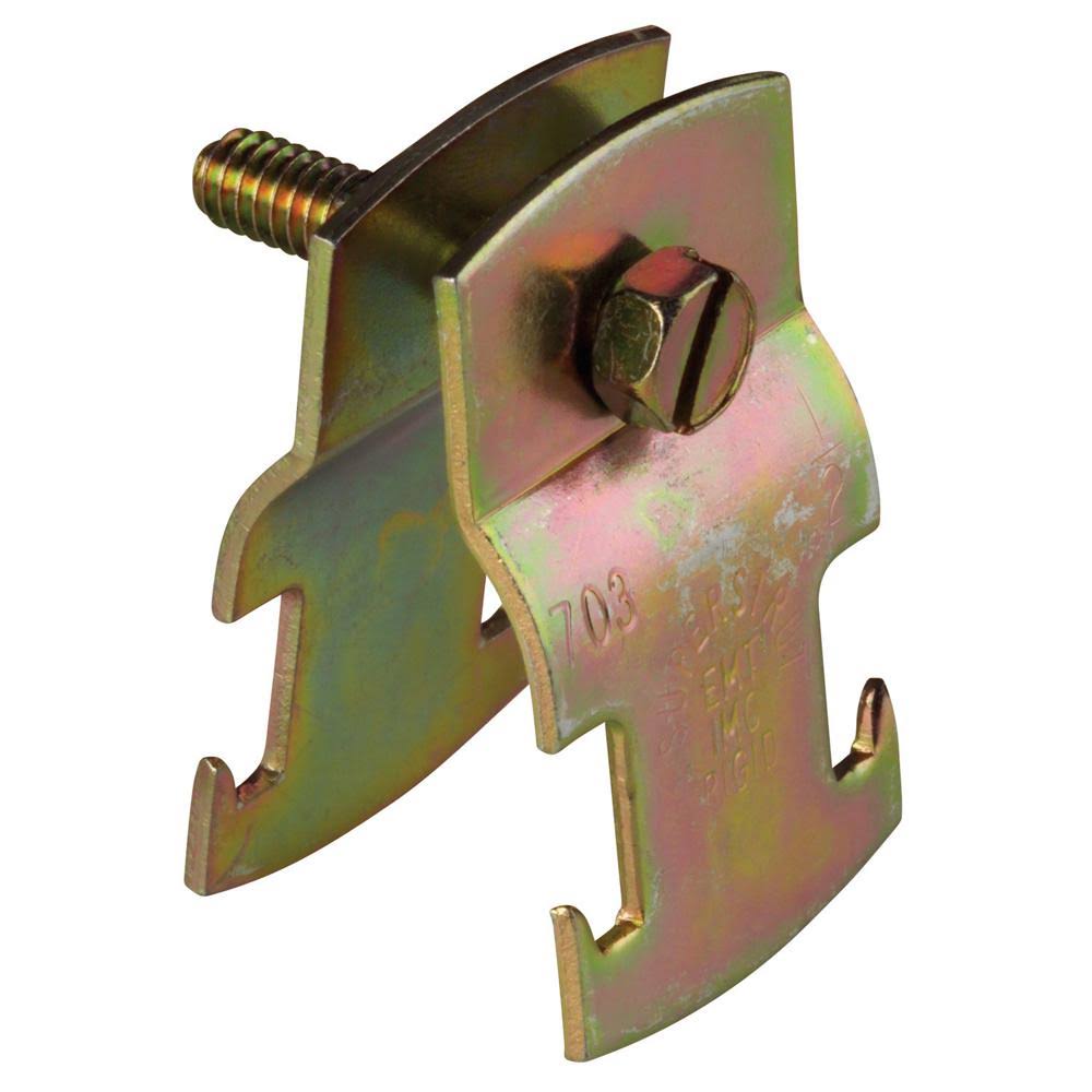 1-1/8 in. Gold Galvanized Strut Pipe Clamp F373625