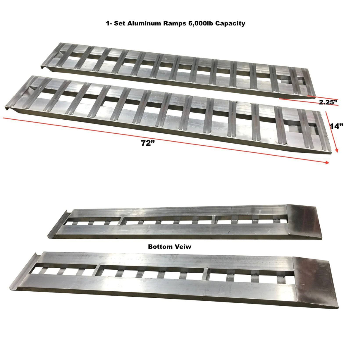 Aluminum Trailer Ramps 6000lb Capacity H688294
