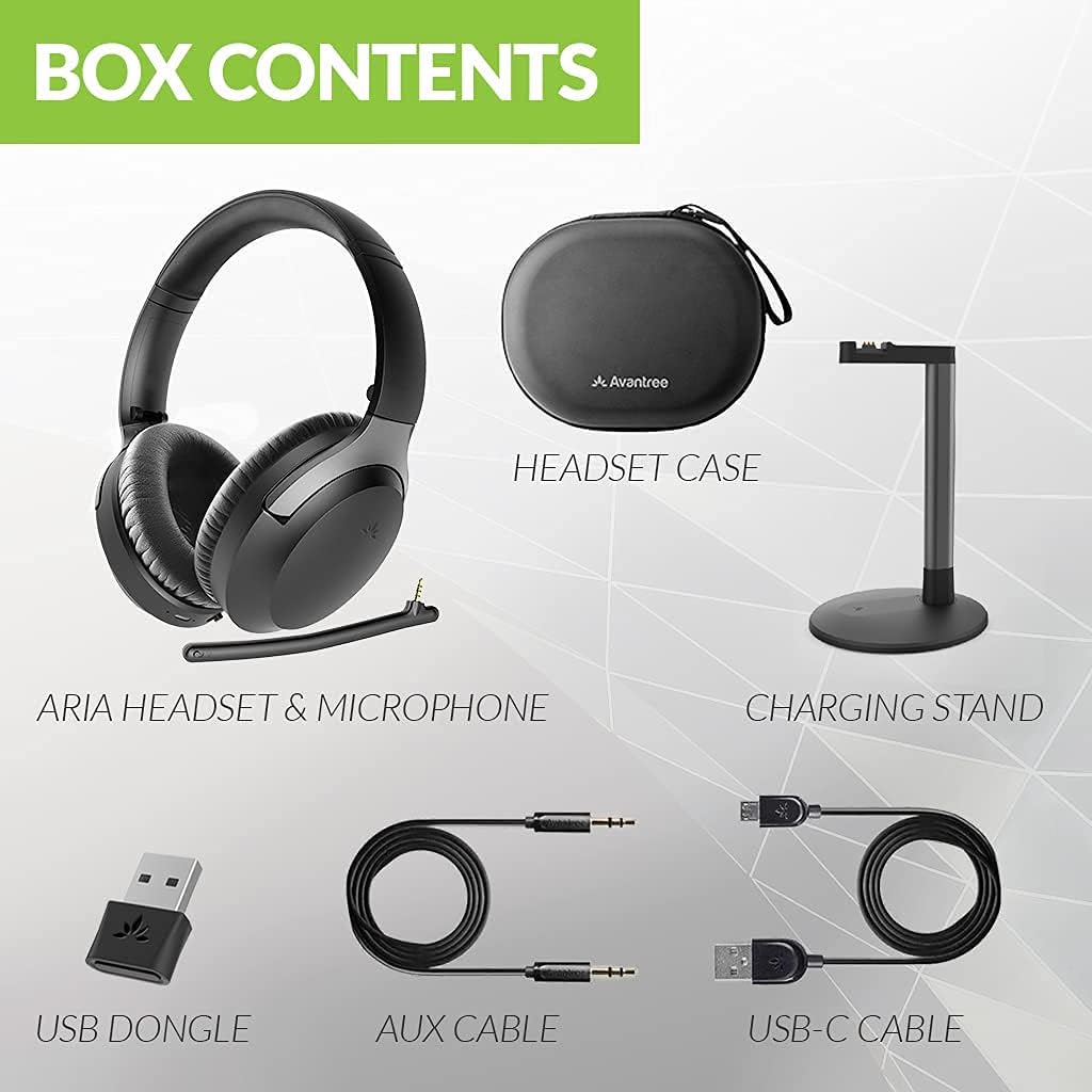 Multipoint Bluetooth Headphones with Detachable Boom Microphone W33437