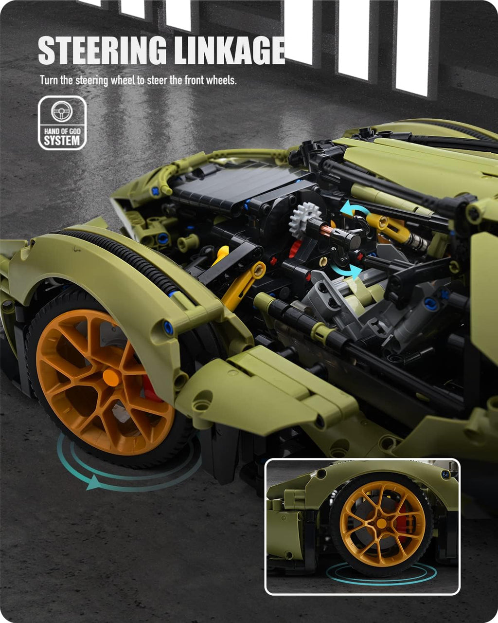 1:8 Scale Sports Car Building Blocks Set (2527 Pcs) L926114