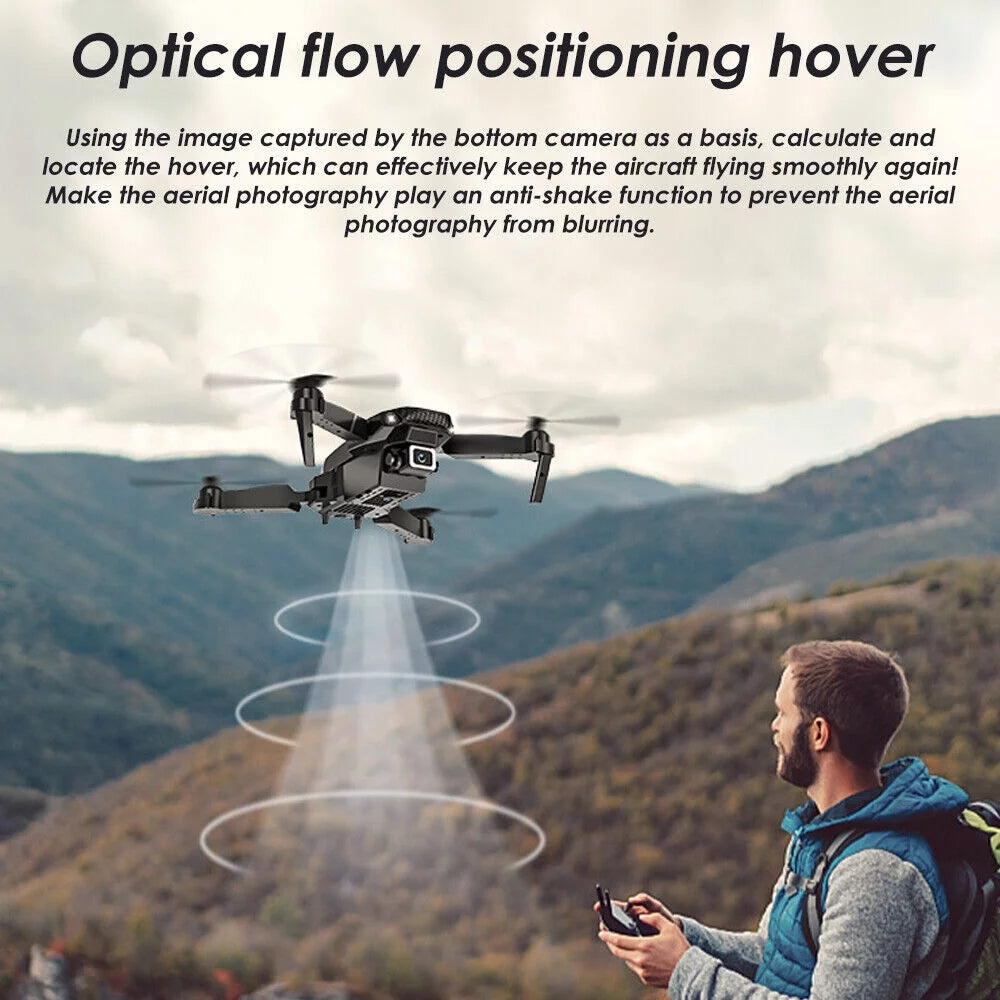 4K HD Dual Camera RC Drone with 4 Batteries U219401