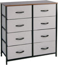 8 Drawer Dresser with Wooden Top and Steel Frame O94947