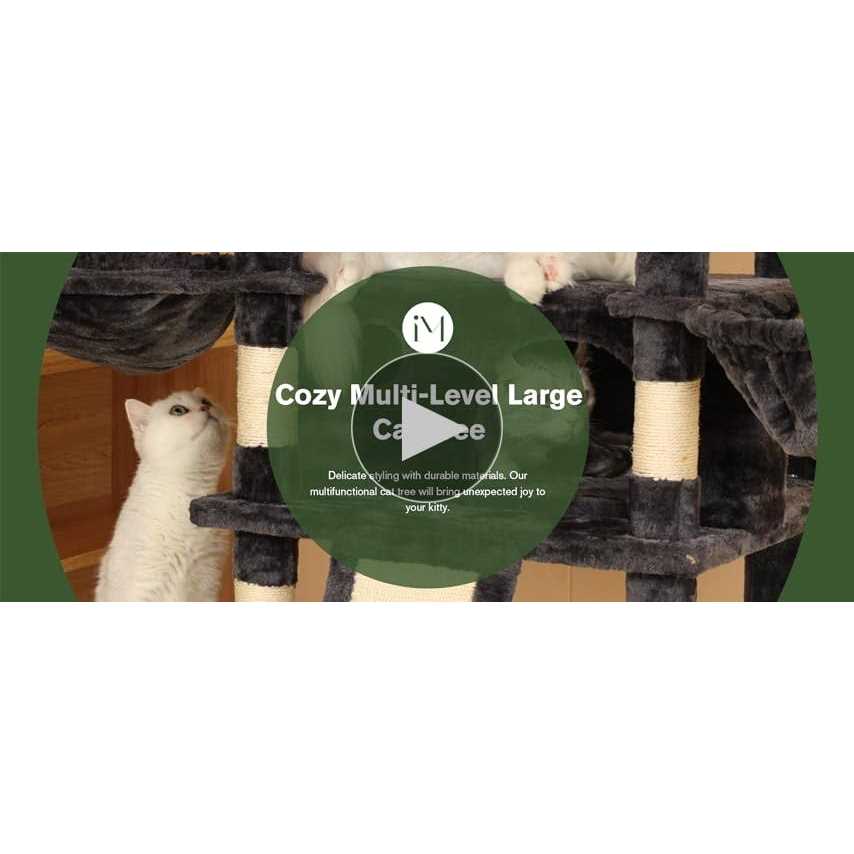 68 Inches Multi-Level Cat Tree with Cat Condo and Sisal Scratching W660583