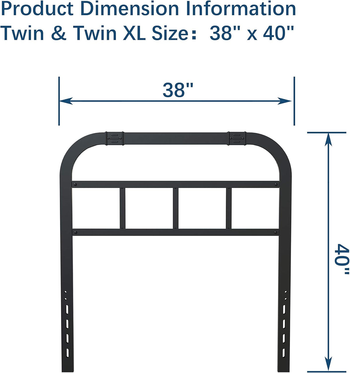 California King Metal Steel Bed Headboard Z750