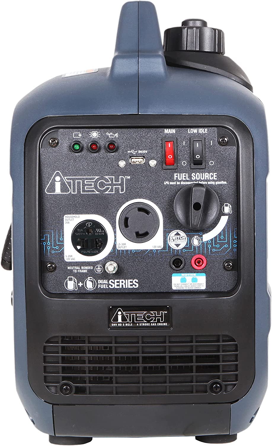 2000 Watt Dual Fuel Portable Inverter Generator F156656