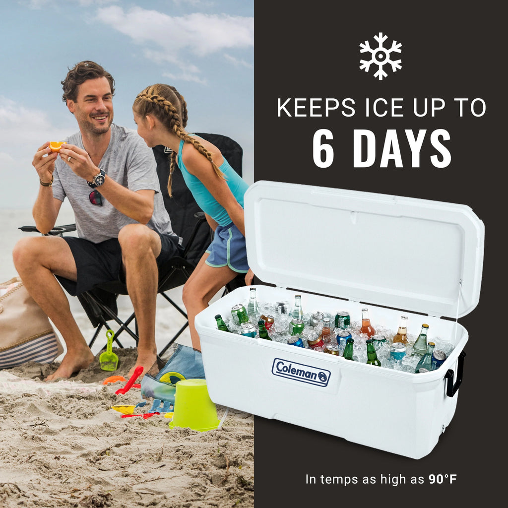 White Hard Sided Ice Chest Cooler D960