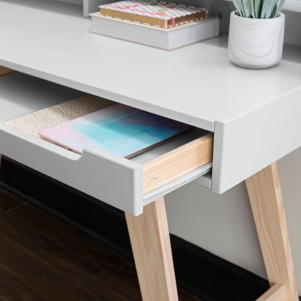 2-Drawer Desk, Natural and White Finish J597567