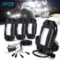 White LED Rock Lights 4 Pods with Switch Wire Harness Y914248