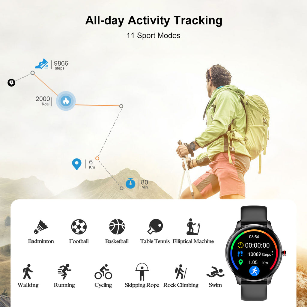 IP68 Waterproof Smart Watch Fitness Tracker B87936