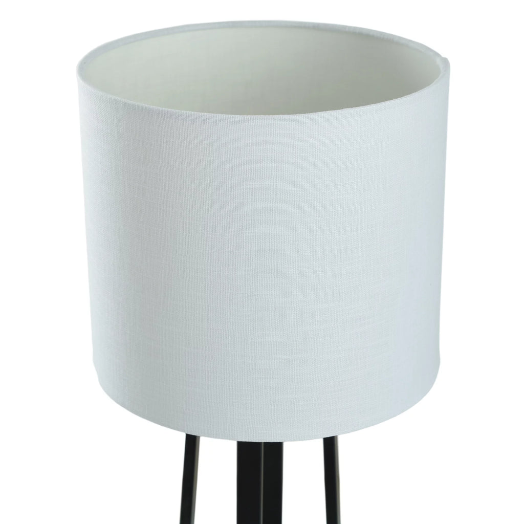Matte Black Table Lamp with Drum Shade B1400