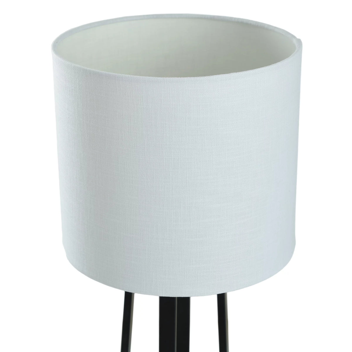 Matte Black Table Lamp with Drum Shade B1400