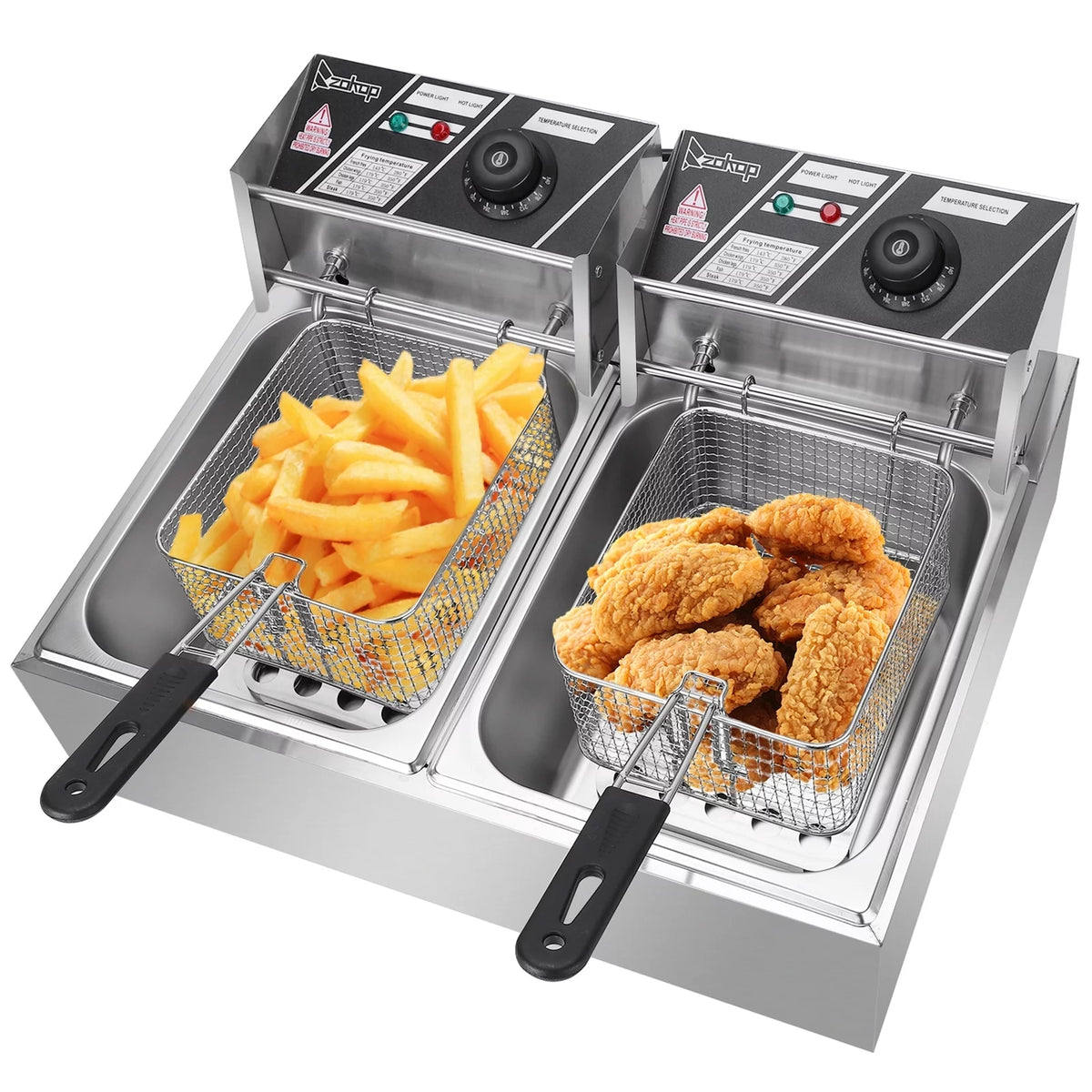 5000W 12L Stainless Steel Electric Fryer R9282