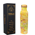 Copper Bottle 1L Yellow Printed Water Bottle With Leak Proof 1000 ml X909414