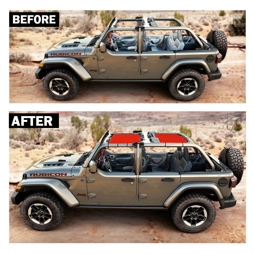 Sunshade Canopy for Jeep Wrangler JLU, PVC Material G81743