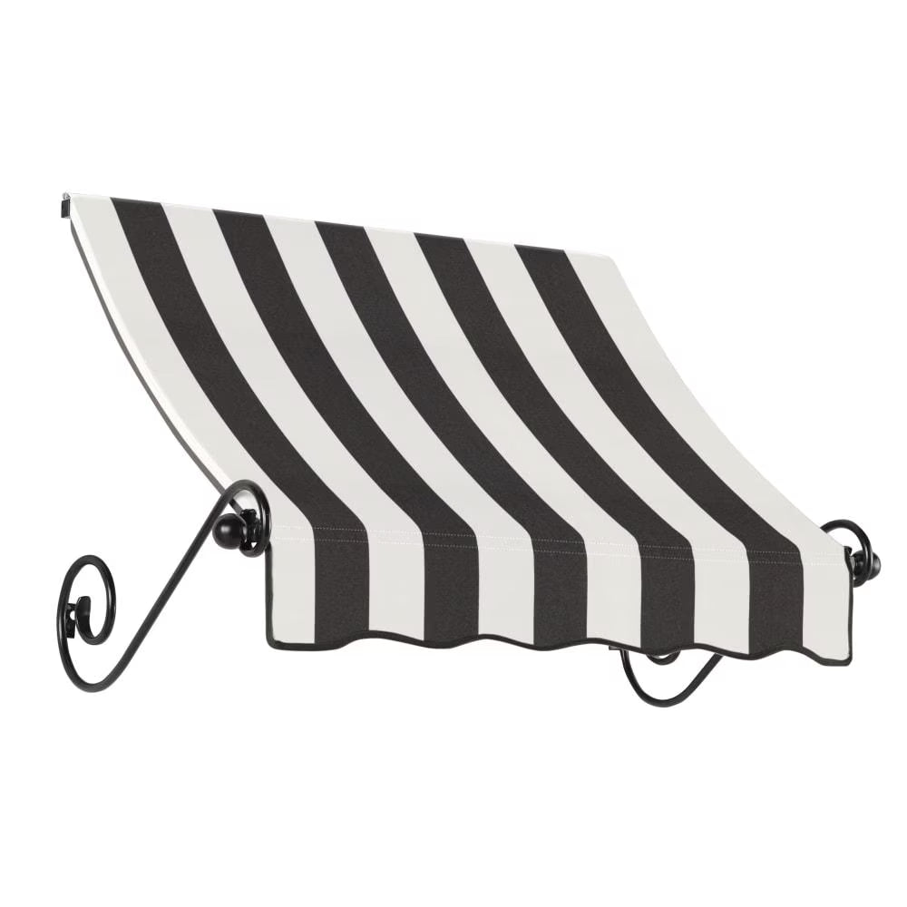Black/White Stripe Fixed Awning H27973