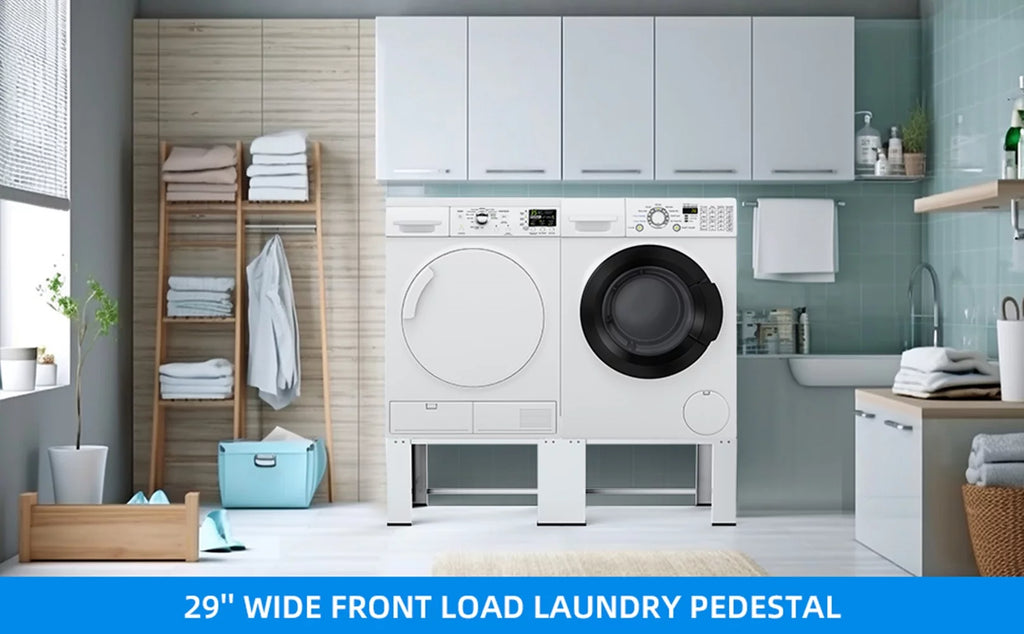 White 2-in-1 Laundry Pedestal U782453