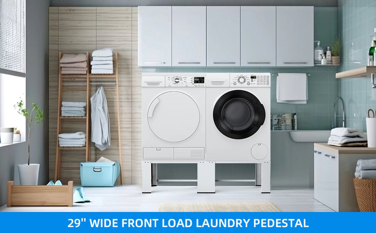 White 2-in-1 Laundry Pedestal U782453
