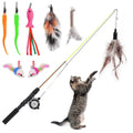 Retractable Cat Teaser Wand Toy with 8 Pcs Refills V98560