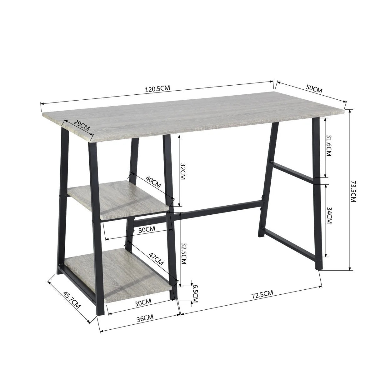 Office Desk With 2 Storage Racks I56052