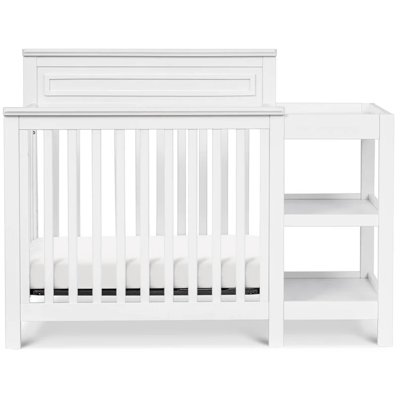 White Wood 4-in-1 Mini Crib & Changer Combo Q99712