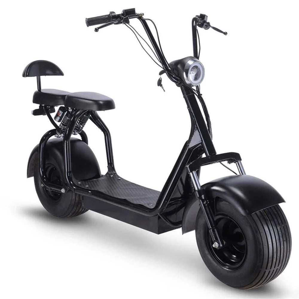 60V 18ah Electric Scooter with Seat, 25Mph, 23 Miles Range, Black K146577