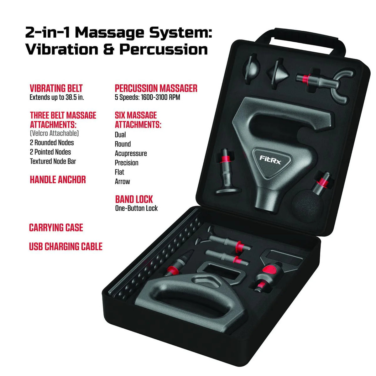 2-in-1 Full Body Percussion Massage Gun N71665