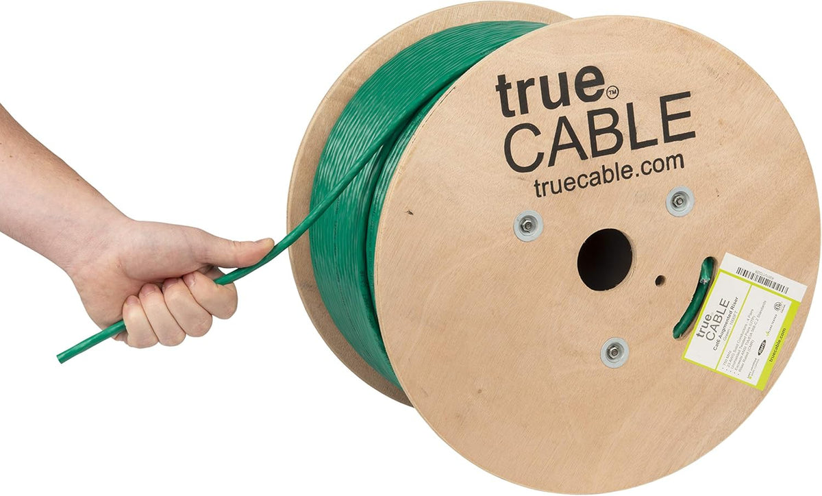 1000ft Red 23AWG 4 Pair Solid Bare Copper Bulk Ethernet Cable X23195