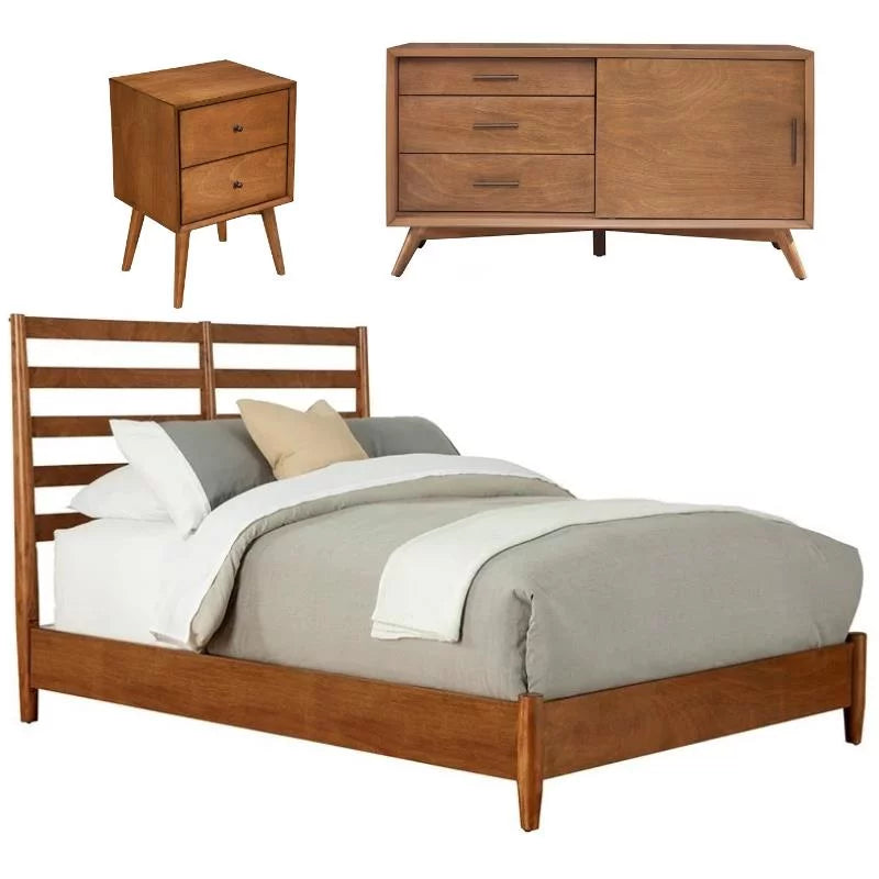 3 Piece Small TV Console King Bed & Nightstand H679592