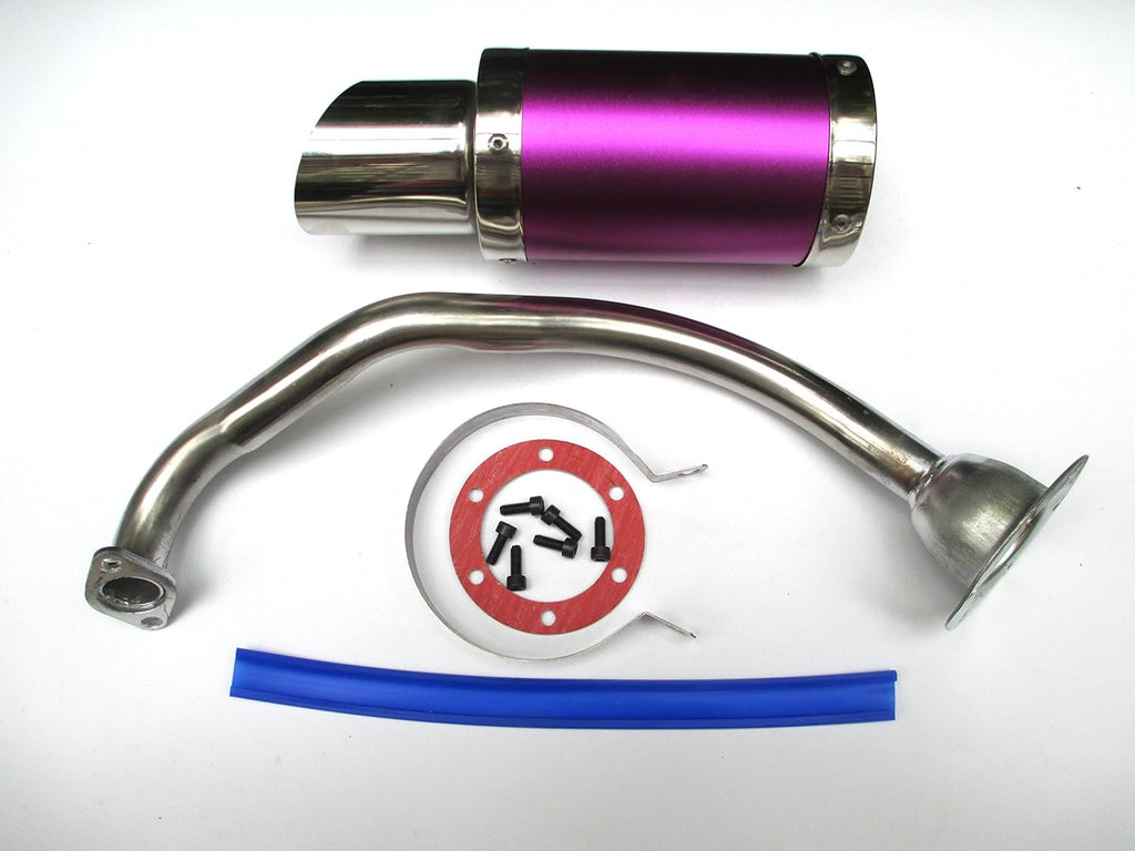 Exhaust System Muffler for 4 Stroke Scooters ATV Go Kart, Purple, Pack of 2 N70325