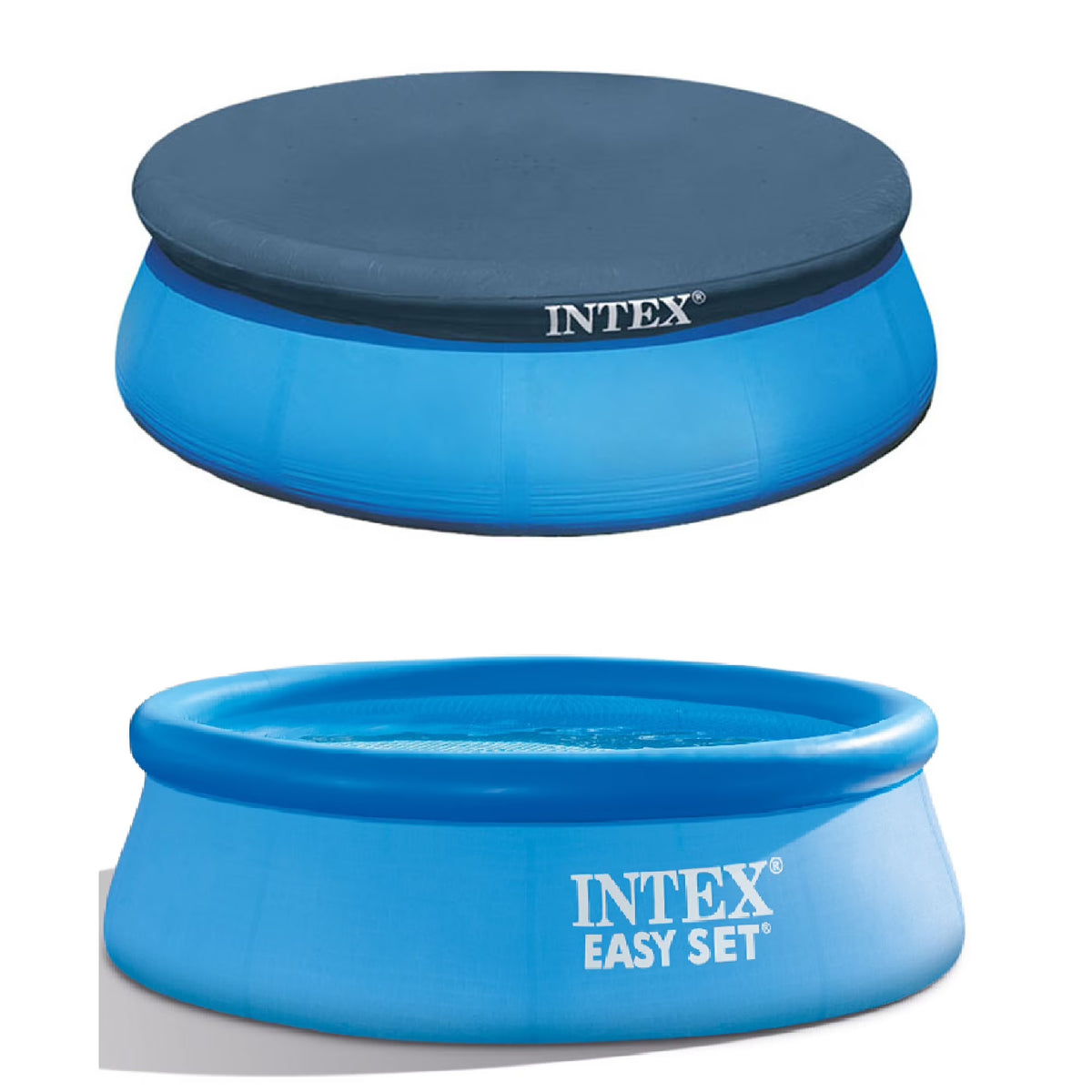 Inflatable Round Swimming Pool with Protective Cover O29456