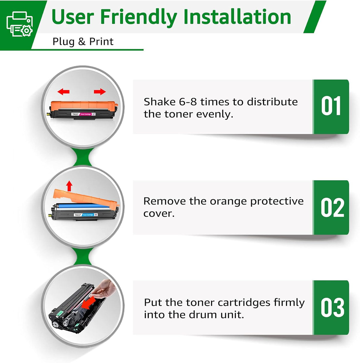 Compatible Toner Cartridge Replacement 5-Pack M4701